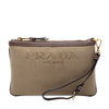 Prada Canvas Canapa Wristlet Clutch Secondhand