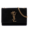 Saint Laurent Small Suede Palm Tree Classic Monogram Kate Crossbody Secondhand