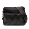 Bottega Veneta Nappa Intrecciato Trimmed Canvas Messenger Bag Secondhand