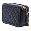 Chanel Caviar CC Filigree Vanity Clutch with Chain Secondhand