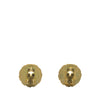 Chanel CC Gold Plated Resin Round Clip On Earrings Secondhand