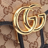 Gucci Small GG Marmont Matelasse Diagonal GG Canvas and Leather Shoulder Bag Secondhand