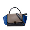 Celine Medium Tricolor Leather Trapeze Satchel Secondhand