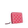 Valentino Quilted Lambskin Rockstud Zip Around Compact Wallet Secondhand