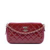 Secondhand Chanel Quilted Patent CC Crown Double Zip Crossbody
