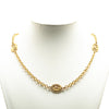 Chanel Gold Plated CC Coin Long Chain Station Necklace Secondhand