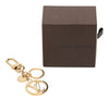Louis Vuitton Gold Plated LV Circle Key Holder and Bag Charm Secondhand
