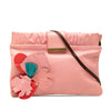 Miu Miu Lambskin Flower Applique Clutch with Strap Secondhand