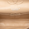 Chanel Medium Classic Canvas Lambskin Trimmed Double Flap Secondhand