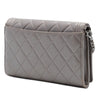 Chanel Quilted Metallic Lambskin Boy Clutch On Chain Secondhand