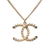Chanel CC Brass and Strass Pendant Necklace Secondhand