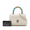 Chanel Extra Mini Quilted Goatskin Rainbow Top Handle Flap Secondhand