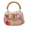 Gucci Medium Calfskin Blooms Bamboo Top Handle Bag Secondhand