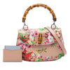Gucci Medium Calfskin Blooms Bamboo Top Handle Bag Secondhand