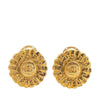 Chanel Gold Plated CC Flower Clip On Earrings Secondhand