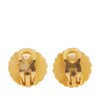 Chanel Gold Plated CC Flower Clip On Earrings Secondhand