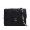 Chanel CC Quilted Caviar Flap Card Holder On Chain Secondhand