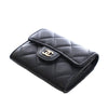 Chanel CC Quilted Caviar Flap Card Holder On Chain Secondhand