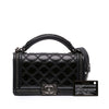 Chanel Medium Quilted Calfskin Whipstitch Chain Around Boy Top Handle Flap Secondhand