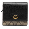 Gucci Bicolor GG Marmont Calfskin and GG Supreme Wallet Secondhand