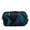 Prada Mini Tessuto Camouflage Double Zip Camera Bag Secondhand
