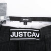 Secondhand Just Cavalli Stripped Wool Trousers in Black, Size 46 IT