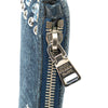 Prada Denim Borchie Wristlet Pouch Secondhand