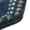 Prada Denim Borchie Wristlet Pouch Secondhand