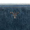 Prada Denim Borchie Wristlet Pouch Secondhand