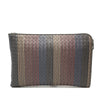 Secondhand Bottega Veneta Nappa Intrecciato Stripe Document Case
