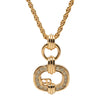 Dior Gold Plated Strass CD Logo Pendant Necklace Secondhand