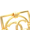 Chanel Gold Plated CC Square Brooch Secondhand