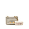 Ferragamo Small Metallic Leather Ginevra Shoulder Bag Secondhand
