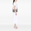 Fendi Zucca Embroidered Canvas Baguette Satchel Secondhand