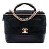 Secondhand Chanel Quilted Iridescent Caviar Globe Trotter Vanity with Chain