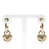 Chanel CC Gold Plated Turnlock Heart Hoop Push Back Earrings Secondhand