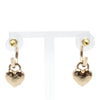 Chanel CC Gold Plated Turnlock Heart Hoop Push Back Earrings Secondhand