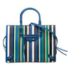 Balenciaga Mini Leather Striped Papier A6 Zip Around Satchel Secondhand
