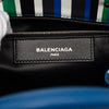 Balenciaga Mini Leather Striped Papier A6 Zip Around Satchel Secondhand