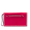 Valentino Leather Rockstud Flap Clutch Secondhand