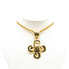 Secondhand Chanel Gold Plated CC Clover Pendant Necklace