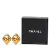 Chanel CC Gold Plated Rhombus Clip On Earrings Secondhand