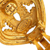 Chanel Gold Plated CC Diamond Clip on Earrings Secondhand