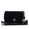 Chanel Mini Rectangular Classic Velvet Pearl Crush Single Flap Secondhand