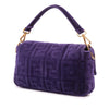 Fendi Zucca Embossed Velvet Baguette Satchel Secondhand