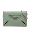 Balenciaga Calfskin Metal Plate City Wallet on Chain Secondhand