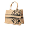 Dior Medium Jute Embroidered Book Tote Secondhand