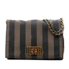 Fendi Large Canvas Pequin Claudia Shoulder Bag Secondhand