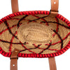 LOEWE Small Raffia Animal Embroidered Basket Tote Secondhand
