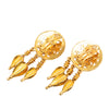 Chanel CC Gold Plated Filigree Fringe Drop Clip On Earrings Secondhand